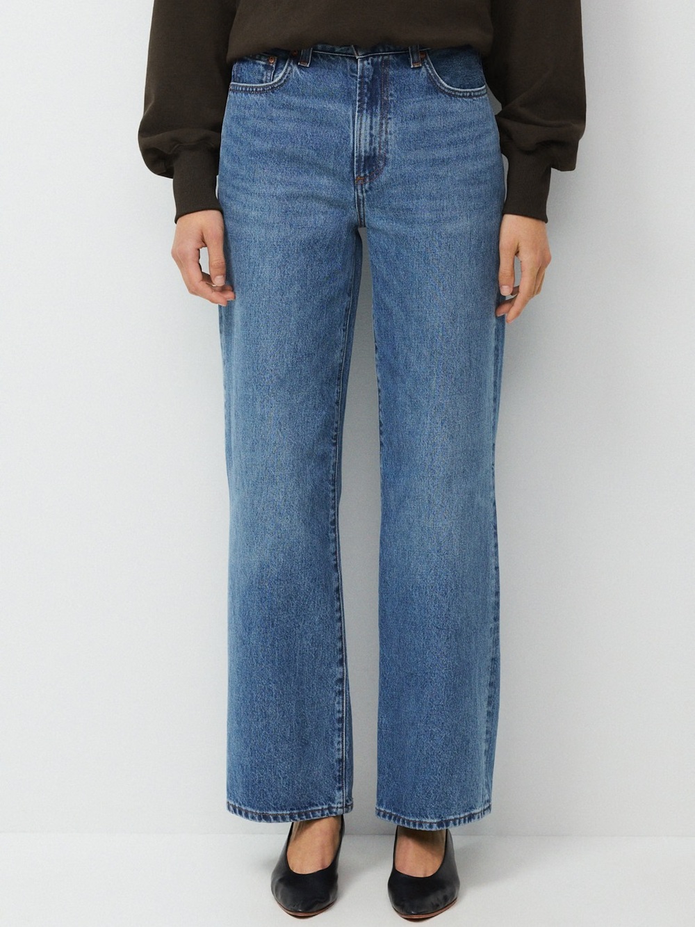 Denim Forum The Farrah Hi-Rise Wide Jean